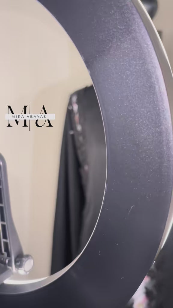 Black Floral Abaya